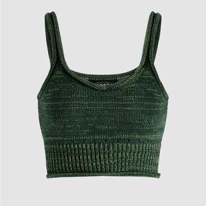 Cider green knitted tank top